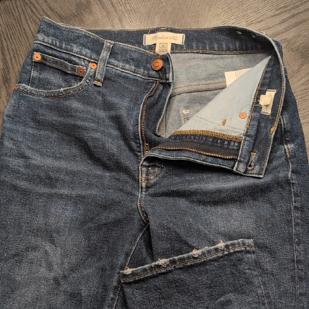 Madewell Blue Boot Cut Jeans with Indigo Wash